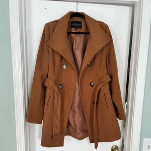 Brown Pea Coat Blazer